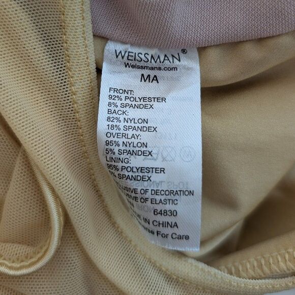 Weissman Women's Size MA (8/10) 10,000 Miles Cascade Shirred Mesh Dance Dress - Picture 10 of 12